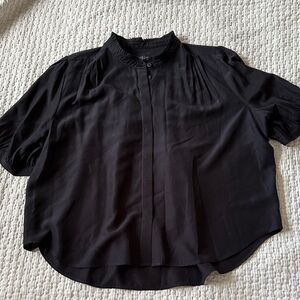 rag & bone Black silk Button-Up Blouse